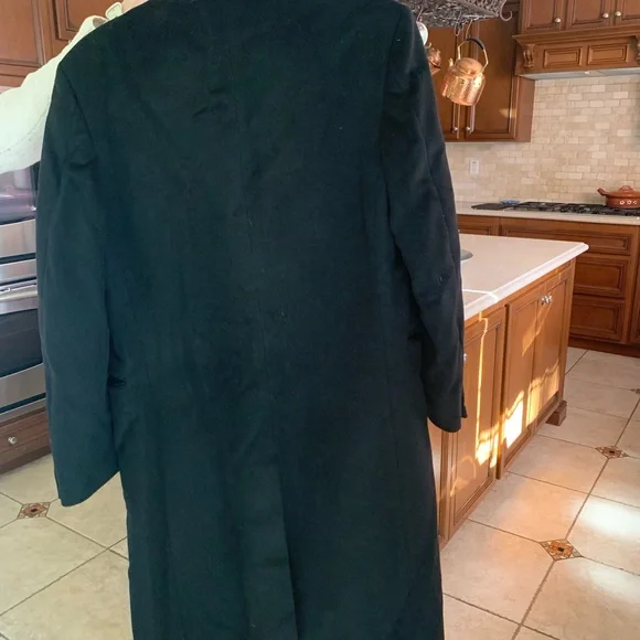 Men's Double-Breasted Black Coat